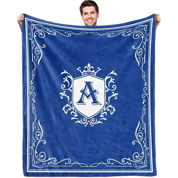 Initial Anniversary Birthday Gifts for Men, Birthday Gifts for Him, Dad Birthday Gift, Men Gifts for Birthday, Men Birthday Gift Ideas, Personalized Fathers Day Blanket - 50x60- A
