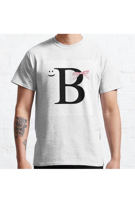 Initial B Smiley Bow Classic T-shirt