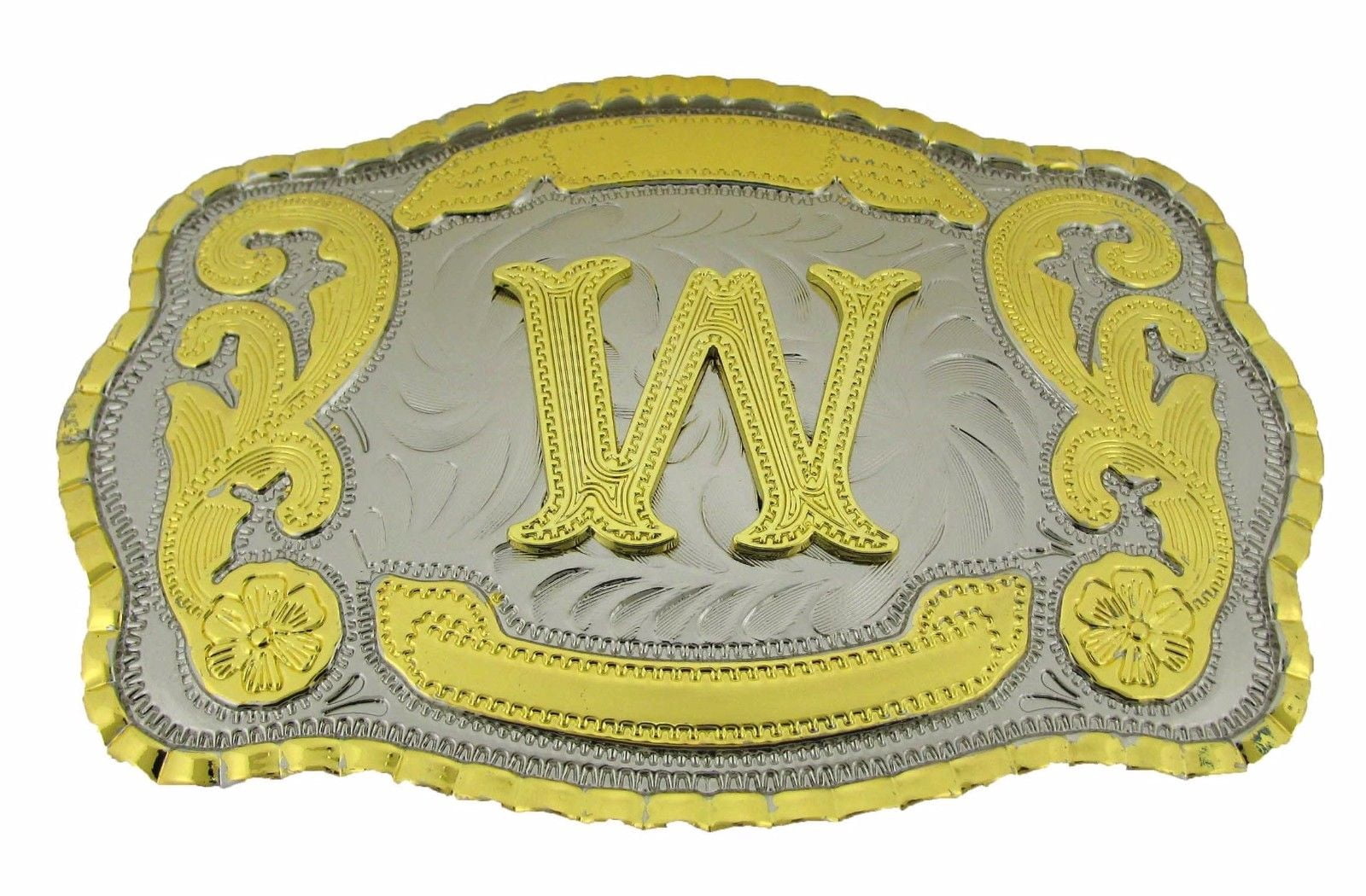 Initial Belt Buckle Letter W Alphabet Monogram Western Cowboy Rodeo ...