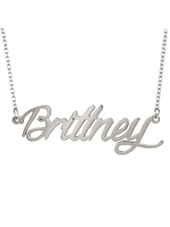 Initial Brittney Name Necklace Dainty Choker Stainless Steel Jewlery Graduation Gifts