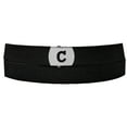 thumbnail image 1 of Initial C Buckle Black Adjustable Canvas Web Belt With Metal Buckle 32 to 72, 1 of 2