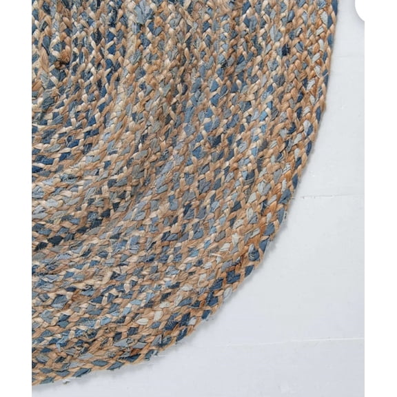 Initial Chindi Cotton Rug, HandCrafted Cloth Rug, Beautiful Oval Design,