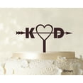 thumbnail image 1 of "Initial Custom Wedding Cake Topper Personalized Brown Cake Topper Color Option Available 6""-8"" Inches Wide", 1 of 1