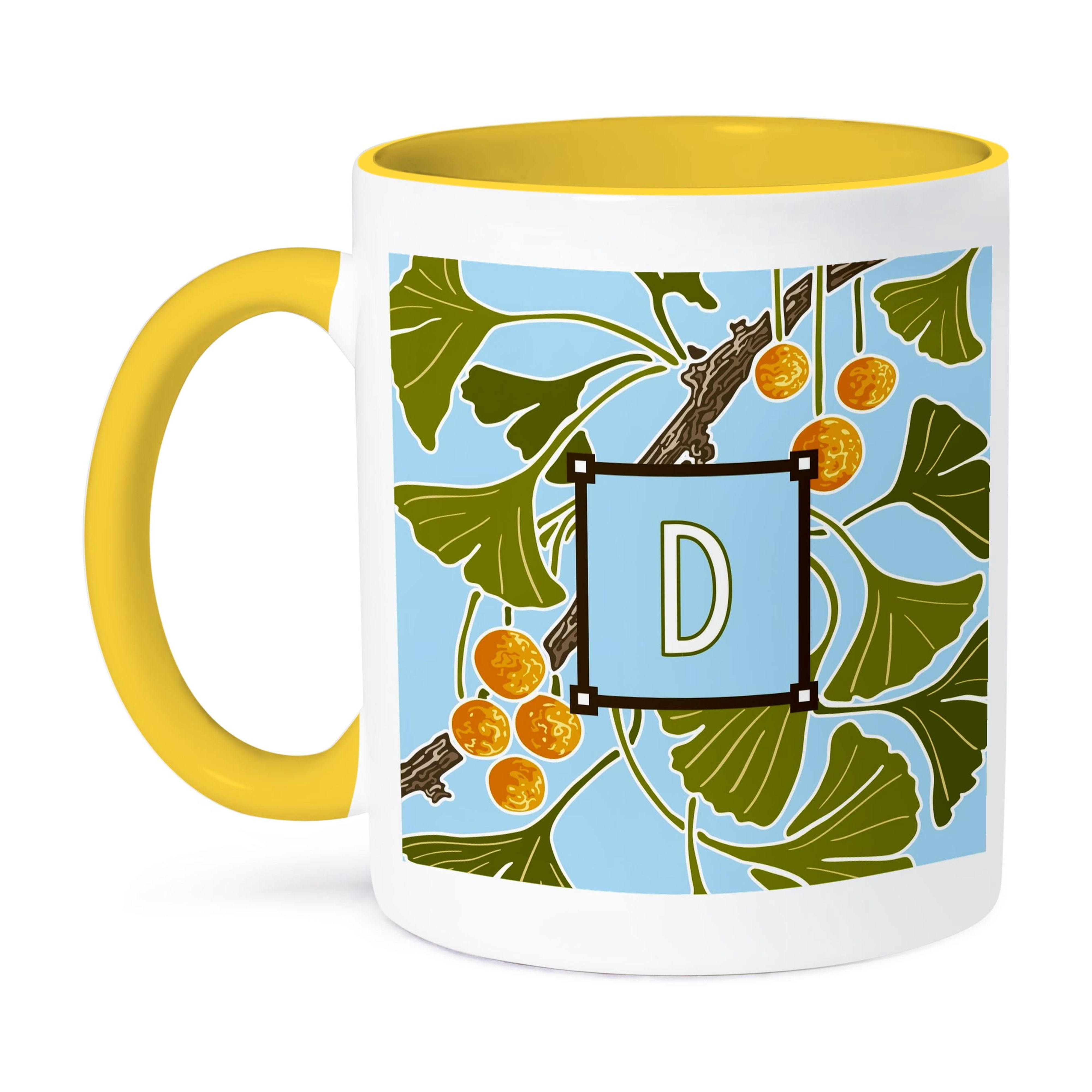 3dRose Get Well Soon Heart Mug - 15oz Two-Tone Yellow Ceramic Coffee Cup, High Gloss, Vivid Print, Made In USA