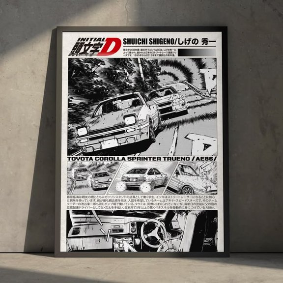 Initial D Anime Manga Poster size 24''x36'' GooGate
