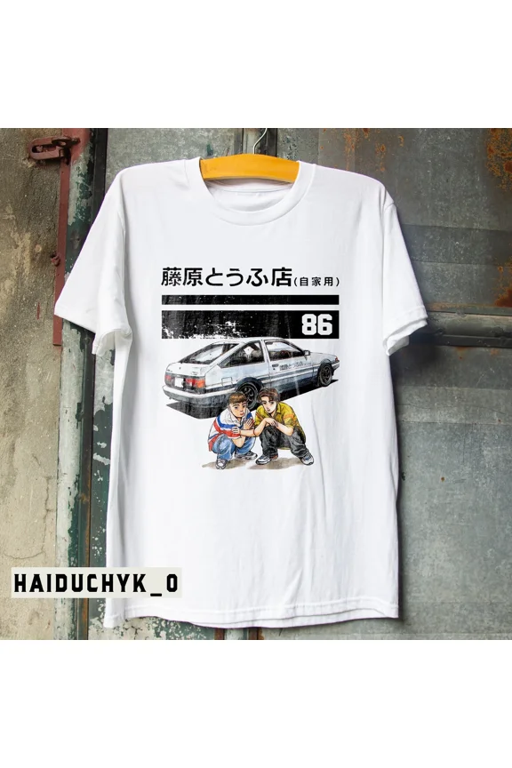 Initial D Itsuki Fujiwara Tofu Unisex Black T-shirt S-5XL
