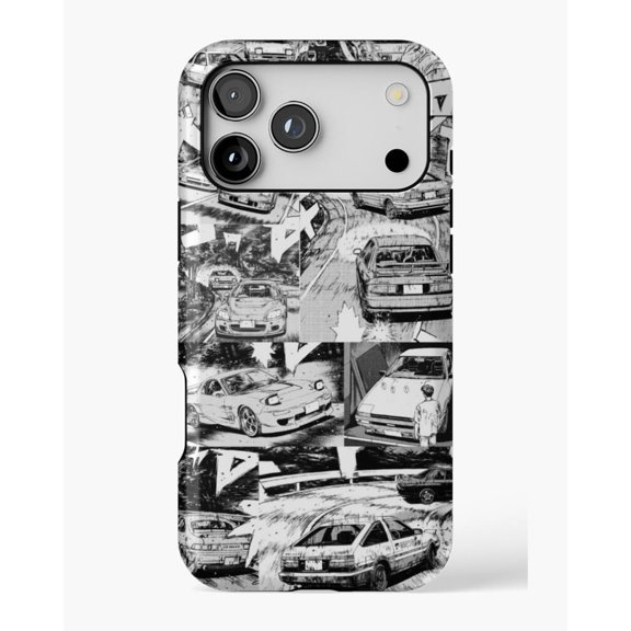 Initial D Manga H613 Premium Durable Case for iPhone 17 16 15 14 13 12 11 Pro Max – Unisex Style