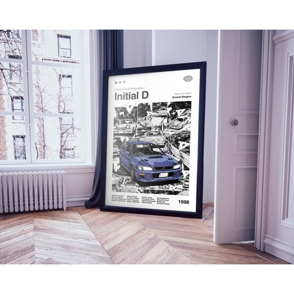 Initial D Street Racing Drift Scene, JDM Anime Decor Gift For Garage Room – Size 24x36 Unframed Poster