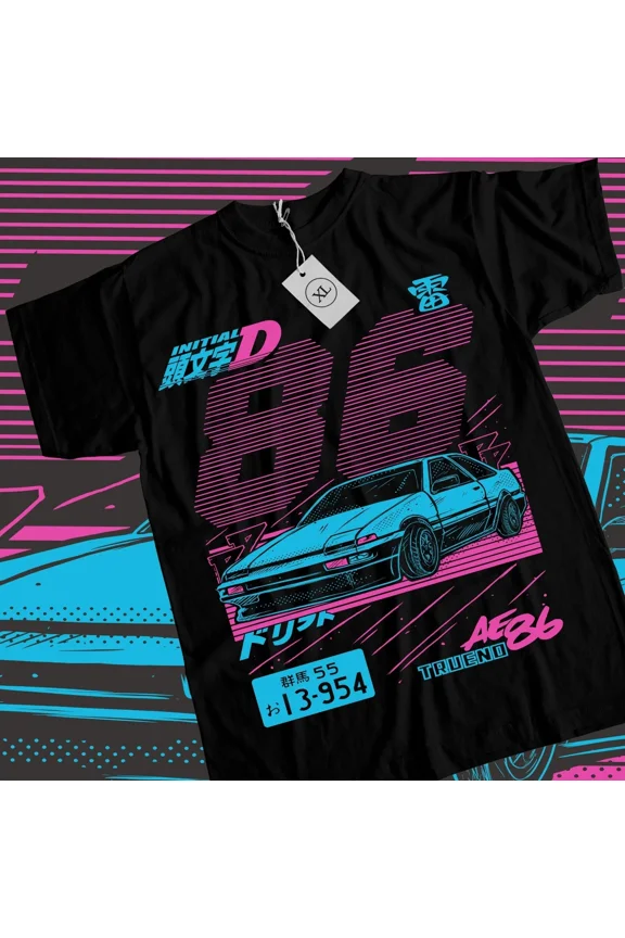 Initial D T-Shirt Itsuki Fujiwara Anime Manga Movie Sport Shirt Tee All Size