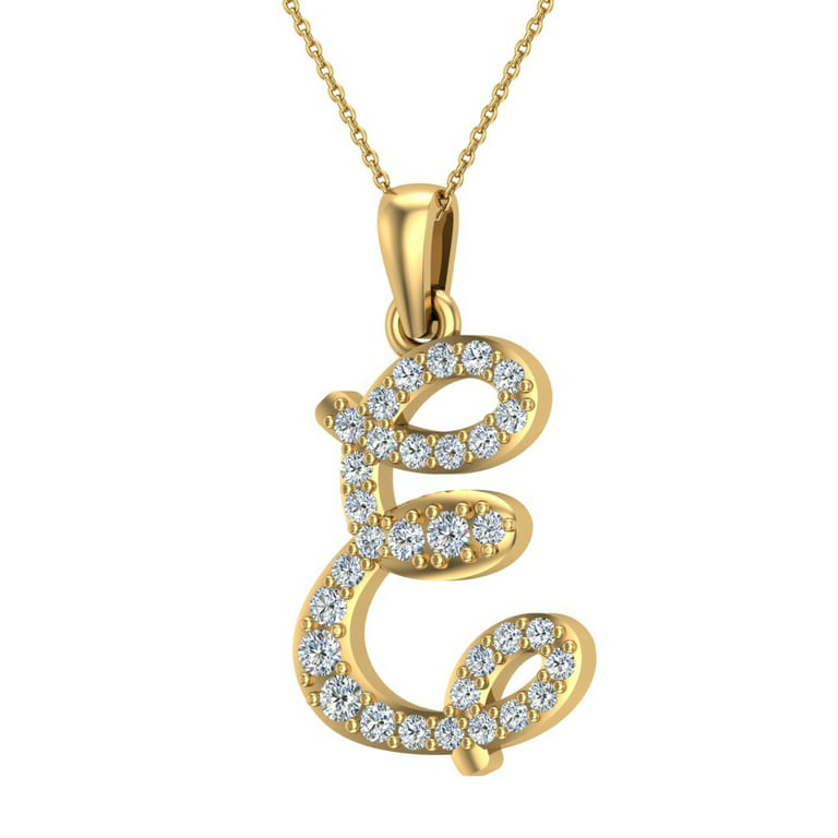 Jewelry, 18k Gold Plated Diamond Letter V Necklace