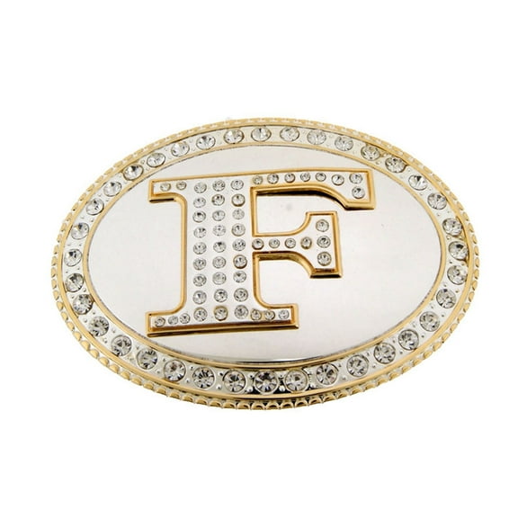 Initial F Monogram Belt Buckle Letter Alphabet Western Cowboy Rodeo Texas Mirror