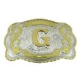 thumbnail image 1 of Initial G Belt Buckle Letter G alphabet G Western Cowboy cowgirl rodeo Men Big, 1 of 2