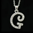 thumbnail image 1 of Initial G Necklace Chain Clear Stone Crystal Rhinestone Silver Tone Pendant NEW, 1 of 1