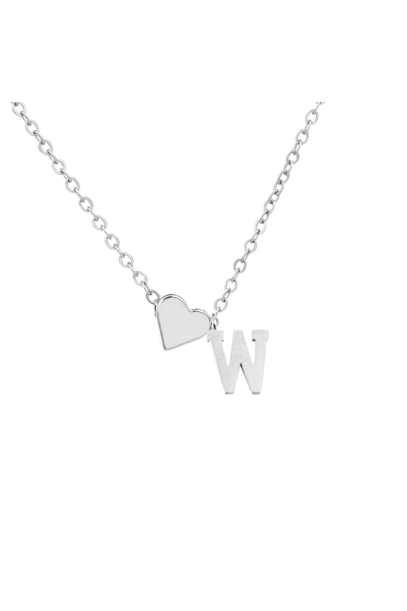 Initial Heart Necklace Heart Letter Necklace Personalized Monogram Necklace 1 Pc