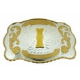 thumbnail image 1 of Initial (I) Belt Buckle Letter Monogram Rodeo Cowboy Texas Fashion Costume Large, 1 of 2