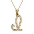 thumbnail image 1 of Initial I Letter Necklace Diamond Necklaces Women-Men 18K Gold Chain Gift Box Authenticity Cards, 1 of 4