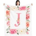 thumbnail image 1 of Initial J Blanket Gifts for Women, Monogrammed Gifts for Women, Unique Anniversary Wedding Birthday Gifts for Her, Cool Personalized Gifts for Women Blanket 60"X 50", 1 of 7