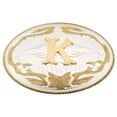 thumbnail image 1 of Initial K Monogram Belt Buckle Letter Alphabet Western Cowboy Rodeo Texas Mirror, 1 of 2