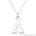 thumbnail image 1 of Initial Letter "A" 20x13mm (0.8in x 0.5in) Charm Pendant in .925 Sterling Silver, 1 of 1