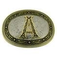 thumbnail image 1 of Initial Letter (A) Monogram Belt Buckle Cowboy Rodeo Western Metal Antiqued New, 1 of 2