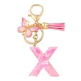 Initial Letter A-Z Keychains for Women Tassel Pendant Key Ring for ...