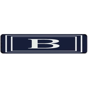 Initial Letter B Monogram 4"x16" Metal Signs Outdoor Farmhouse Dining Room Dorm Garage Wall Decorations Aluminum Metal Sign Script Family Name Tin Signs for Gate