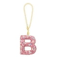 thumbnail image 1 of Initial Letter Charm, Letter B Charm with Pink Rhinestones Decorative Alphabet KeyChain Pendants, Pink, 1 of 6