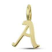 CEREM Initial Letter Charms - Yellow Gold Plated A Letter - Mini Alphabet Charms for Bracelet, Necklace - Small Pendants for Custom Jewelry - Name Charms Gift for Women, Girls
