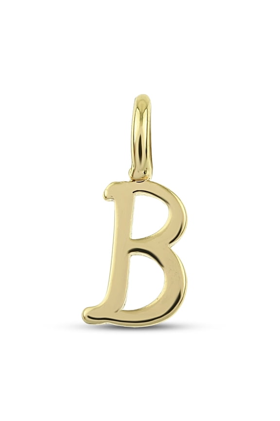 Initial Letter Charms - Yellow Gold Plated B Letter - Mini Alphabet Charms for Bracelet, Necklace - Small Pendants for Custom Jewelry - Name Charms Gift for Women