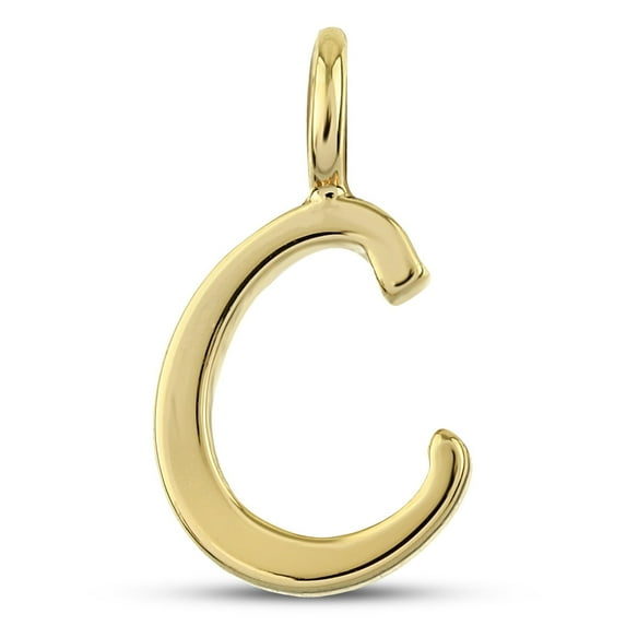 Initial Letter Charms - Yellow Gold Plated C Letter - Mini Alphabet Charms for Bracelet, Necklace - Small Pendants for Custom Jewelry - Name Charms Gift for Women