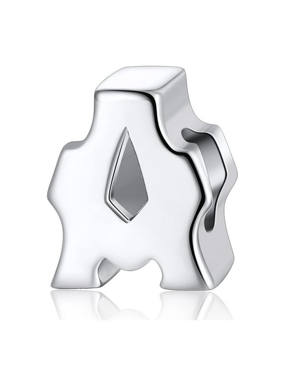 Initial Letter Charms for Women by Ginger Lyne | Italian Style Single Bracelet Charm for her | Sterling Silver Initial A for Charm Bracelet