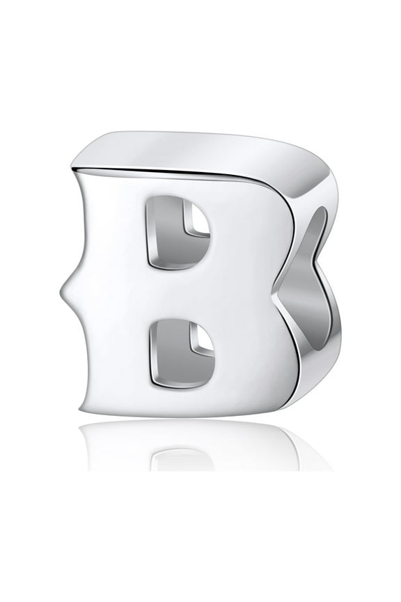 Initial Letter Charms for Women by Ginger Lyne | Italian Style Single Bracelet Charm for her | Sterling Silver Initial A for Charm Bracelet