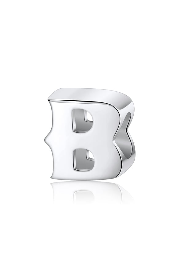 Initial Letter Charms for Women by Ginger Lyne | Italian Style Single Bracelet Charm for her | Sterling Silver Initial A for Charm Bracelet