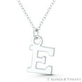 thumbnail image 1 of Initial Letter "E" 22x12mm (0.9in x 0.5in) Charm Pendant in .925 Sterling Silver, 1 of 1