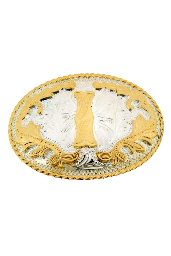 Initial Letter "I " Belt Buckle Monogram Middle Initial Alphabet Western Cowoy Cowgirl Unisex Men Women Rodeo Costume New Style