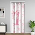 thumbnail image 1 of Initial Letter I Doorway Curtain 1 Panel,Dreamy Bow Love Hearts Kawaii Pink Door Cover Curtain,Princess Style Pink Bowknot Girly Romantic Blackout Door Curtain for Living Room, 80"x34", 1 of 5