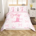 thumbnail image 1 of Initial Letter I Duvet Cover,Dreamy Bow Love Hearts Kawaii Pink Quilt Cover(No Filler),Princess Style Pink Bowknot Girly Romantic Bedding Set with 1 Pillowcase, Room Decor,Twin Size, 1 of 6