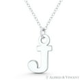 thumbnail image 1 of Initial Letter "J" 20x12mm (0.8in x 0.5in) Charm Pendant in .925 Sterling Silver, 1 of 1