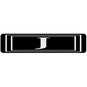 Initial Letter J Monogram 4"x16" Metal Signs Outdoor Farmhouse Patio Porch Restaurants Home Decor Metal Plaque Script Family Name Tin Signs for Dorm
