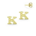 thumbnail image 1 of Initial Letter "K" Stud Earrings with Push-Back Posts in 14k Yellow Gold, 1 of 1