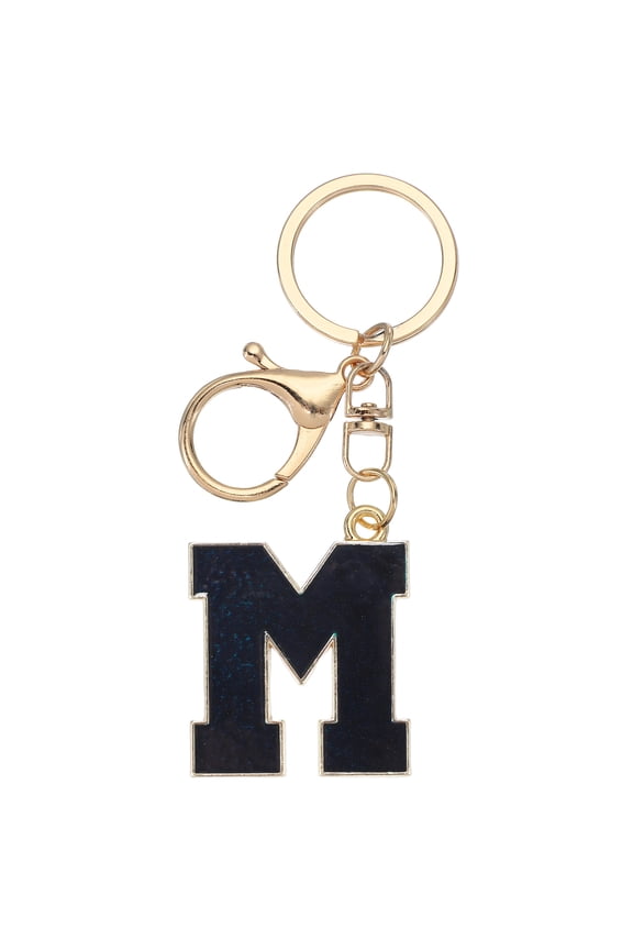 Initial Letter Keychain, Alphabet Letter Bag Charm Car Keyring Letter A Pendant Charm Key Chain M