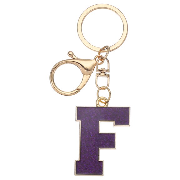 Initial Letter Keychain, Alphabet Letter Bag Charm Car Keyring Letter Pendant Charm Key Chain F