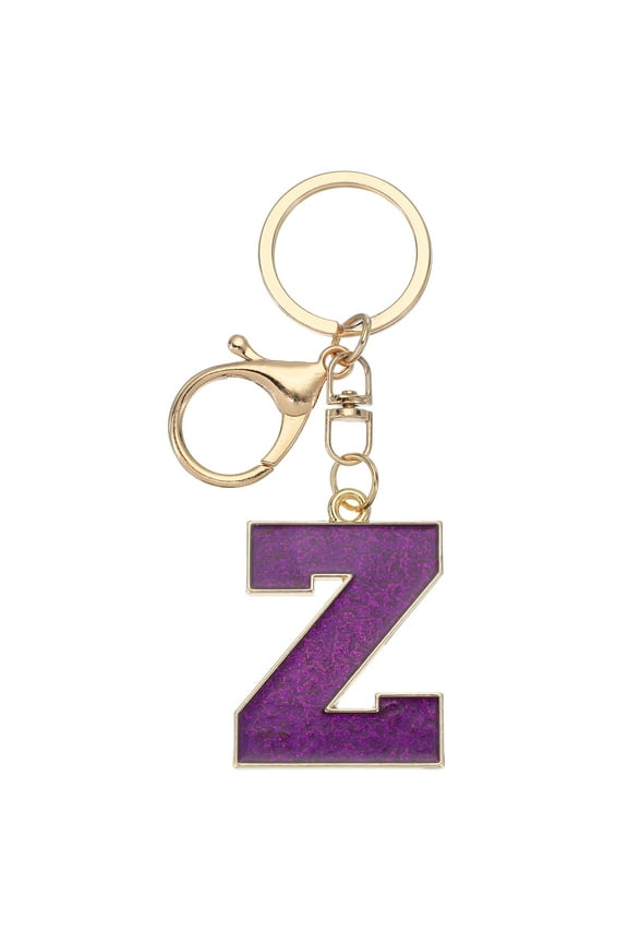 Initial Letter Keychain, Alphabet Letter Bag Charm Car Keyring Letter Pendant Charm Key Chain Z