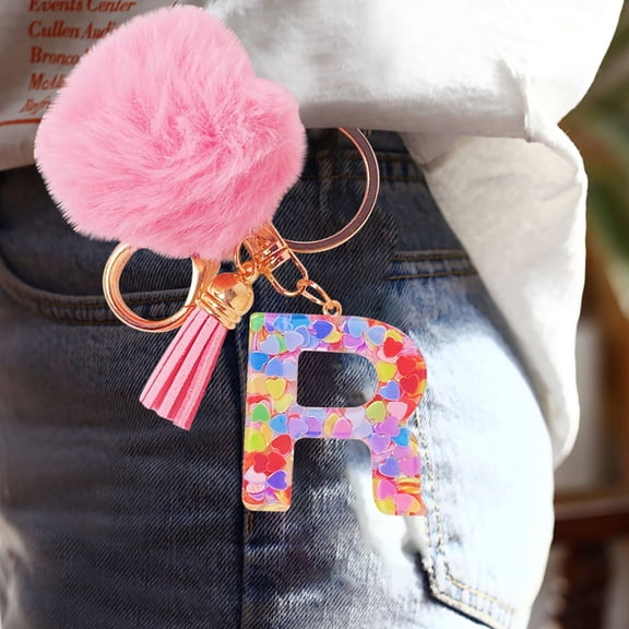 Initial Letter Keychain, English Letter Pendant, Personalized Durable Lightweight Keychain Accessory for Travel and Bags, Portable Small Stylish Fashionable Gift for Couples and Colleagues