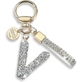 thumbnail image 1 of Initial Letter Keychain Gift for Women Girls Bling Sparkly Cute Backpack Car Key Accessories Lanyard, 1 of 2