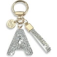 thumbnail image 1 of Initial Letter Keychain Gift for Women Girls Bling Sparkly Cute Backpack Car Key Accessories Lanyard, 1 of 2