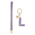 thumbnail image 1 of Initial Letter Keychain for Women, Rhinestone Alphabet L Key Chain Sparkly Keychain Charm with Heart for Backpack Handbag Car Key Accessories Lanyard, Purple, 1 of 7