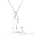 thumbnail image 1 of Initial Letter "L" 22x12mm (0.8in x 0.5in) Charm Pendant in .925 Sterling Silver, 1 of 1