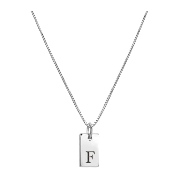 Initial Letter Necklace for Women Silver Plated Personalize Pendant Jewelry - Elegant Name Necklace in Silver Tone Initial Pendant for Her