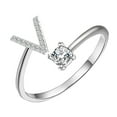 thumbnail image 1 of Initial Letter Rings For Women Adjustable Silver Jewelry Alphabet For Her Girlfriend Sister, 1 of 3